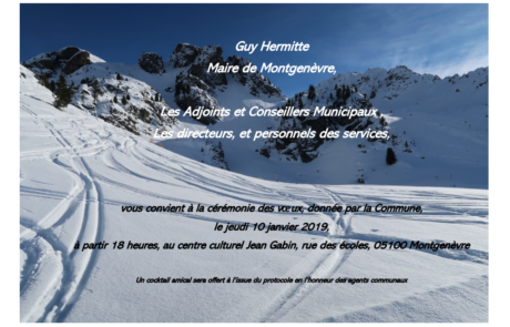 Carte des voeux 2019 © Mairie de Montgenèvre Carte des voeux 2019 © Mairie de Montgenèvre