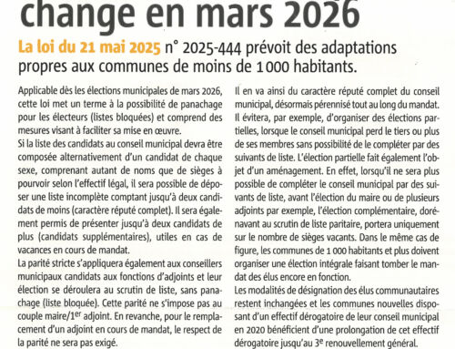 Mars 2026, ce qui change en matière électorale