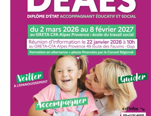 Diplôme d&rsquo;Etat Accompagnant Educatif et Social à Gap – du 2 mars 2026 au 8 février 2027