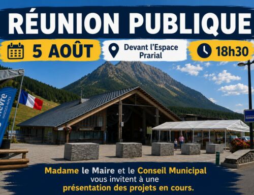 Réunion publique – 5 août à 18h30