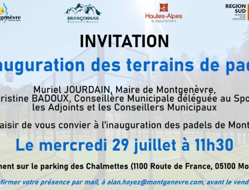 Invitation 29/07 – Inauguration padels Montgenèvre